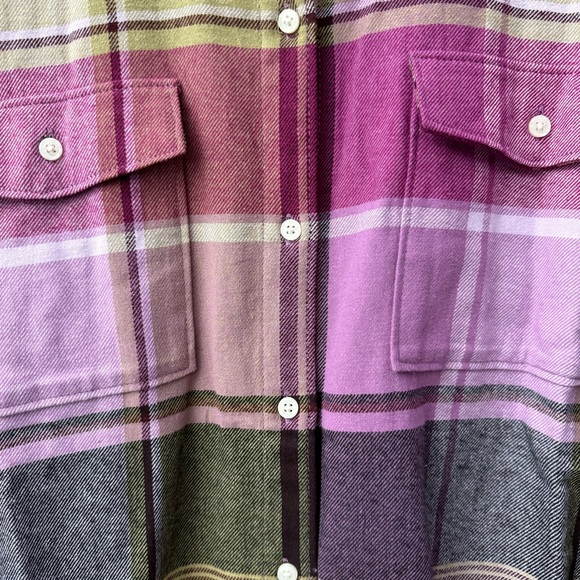 Old Navy NWT Pink Plaid Flannel Button Down size Large - Picture 5 of 17